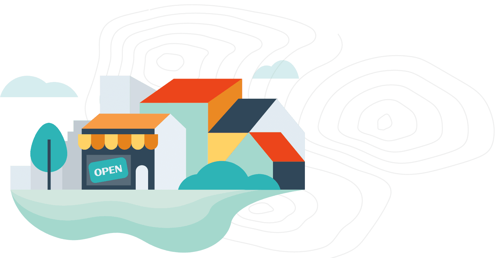 Home business in city block
